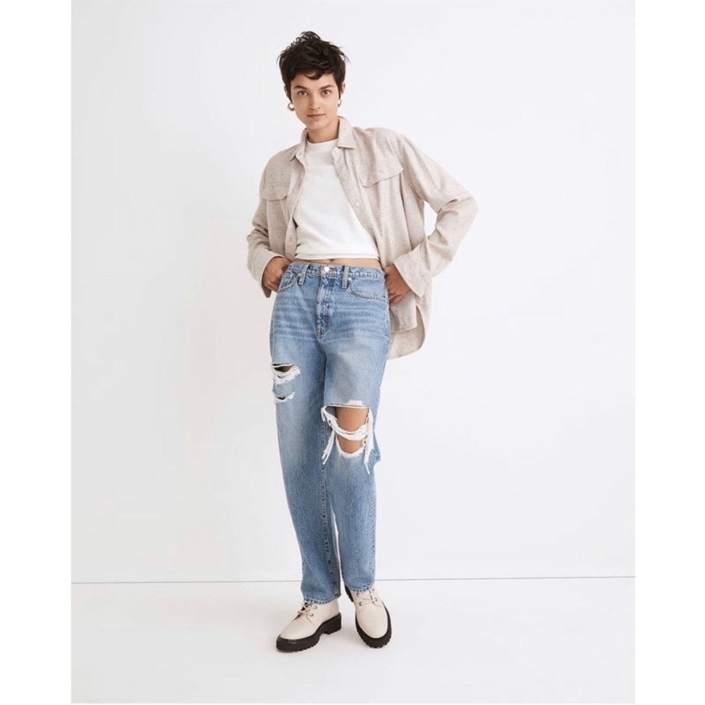 NWT Madewell The DadJean in Amaron Wash Ripped Edition - Picture 2 of 8
